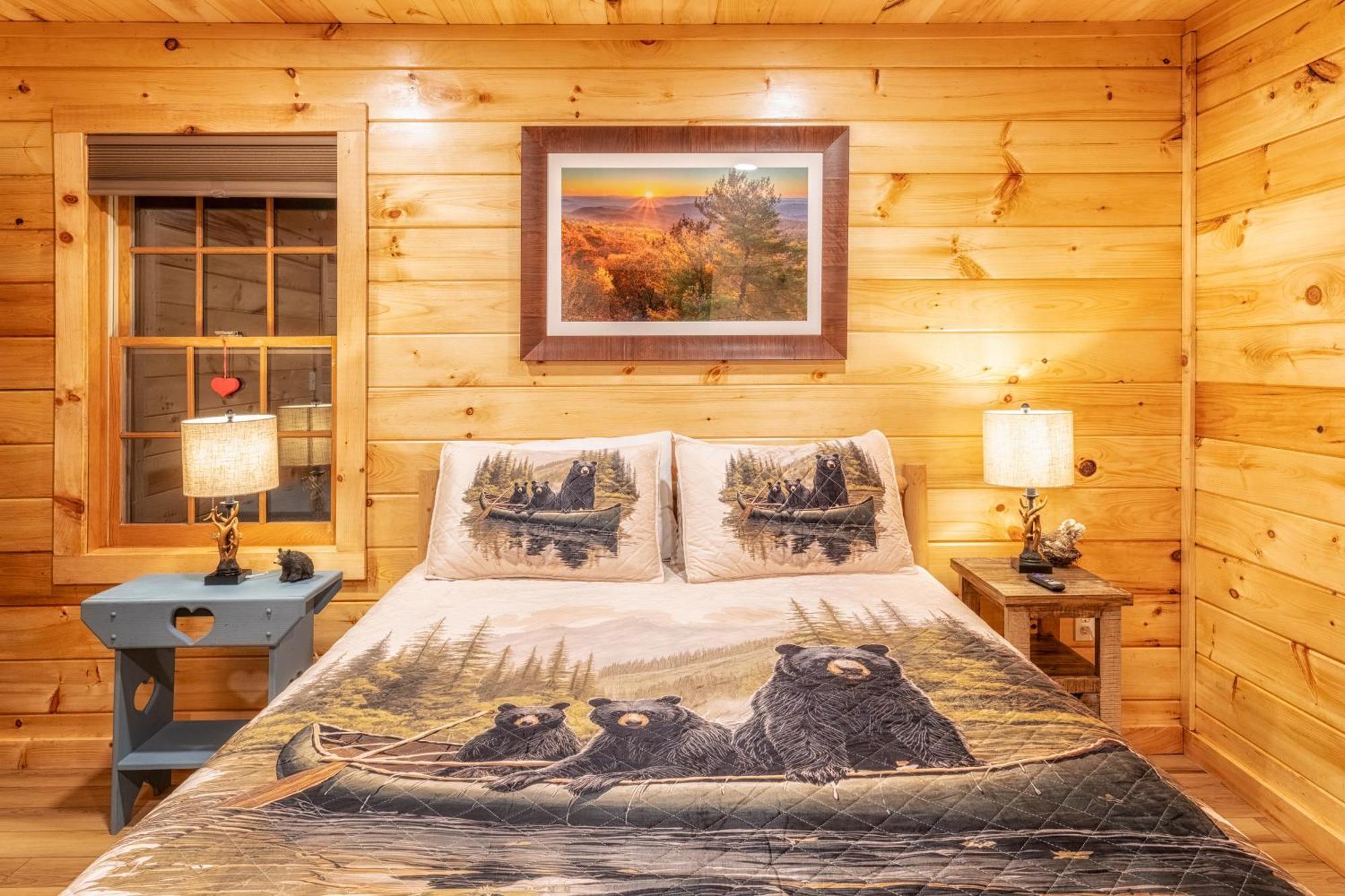 Real Log Cabin With Amazing Views, Hot Tub, Sauna, Games Gatlinburg Esterno foto